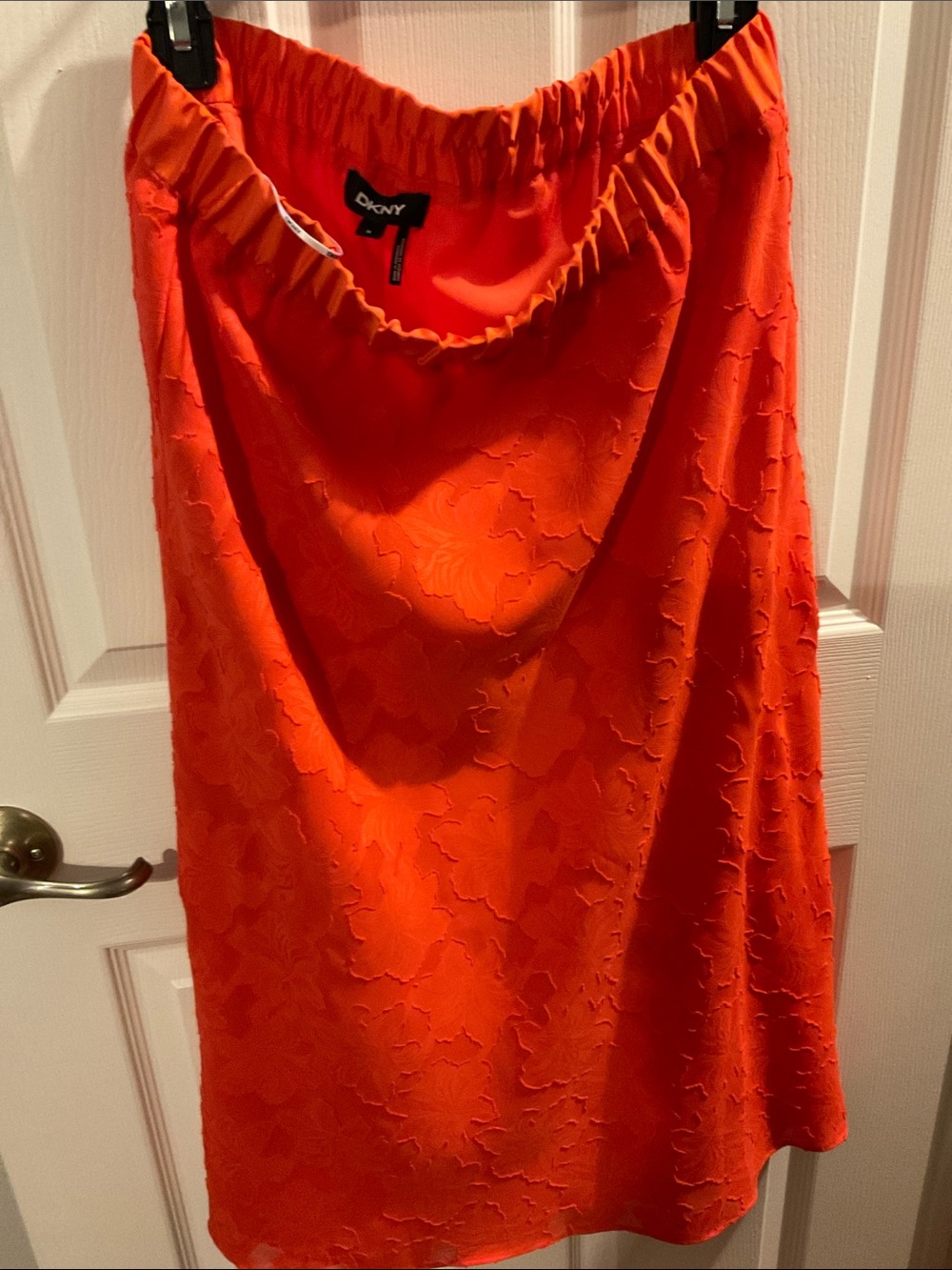 DKNY Bright Orange Satin Slip skirt